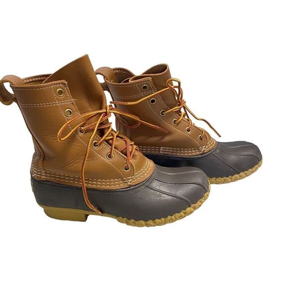 BEAN BOOTS BY L.L. BEAN‎ Women’s Size 6M Brown Tan Lace Up  212880 - Picture 2 of 12